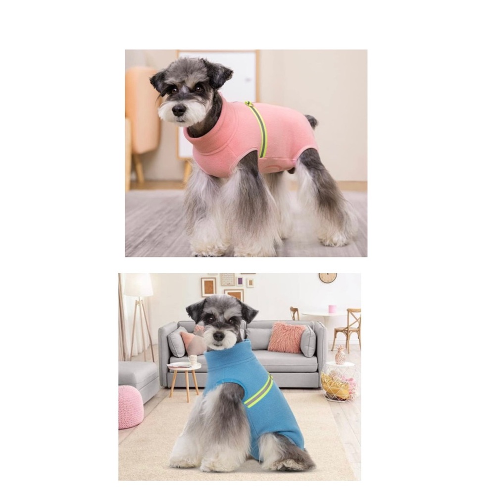 Dog Warm Coat, Polar Fleece Dog Pajamas Bodysuit- Large